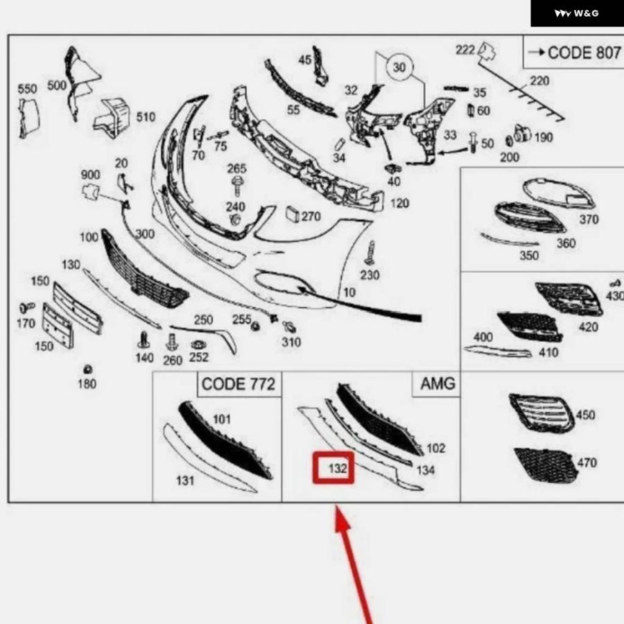 並行輸入品 フロント バンパー グリル ロワーモールディング トリム 2228852521 メルセデス ベンツ S クラス W222 S63用_2