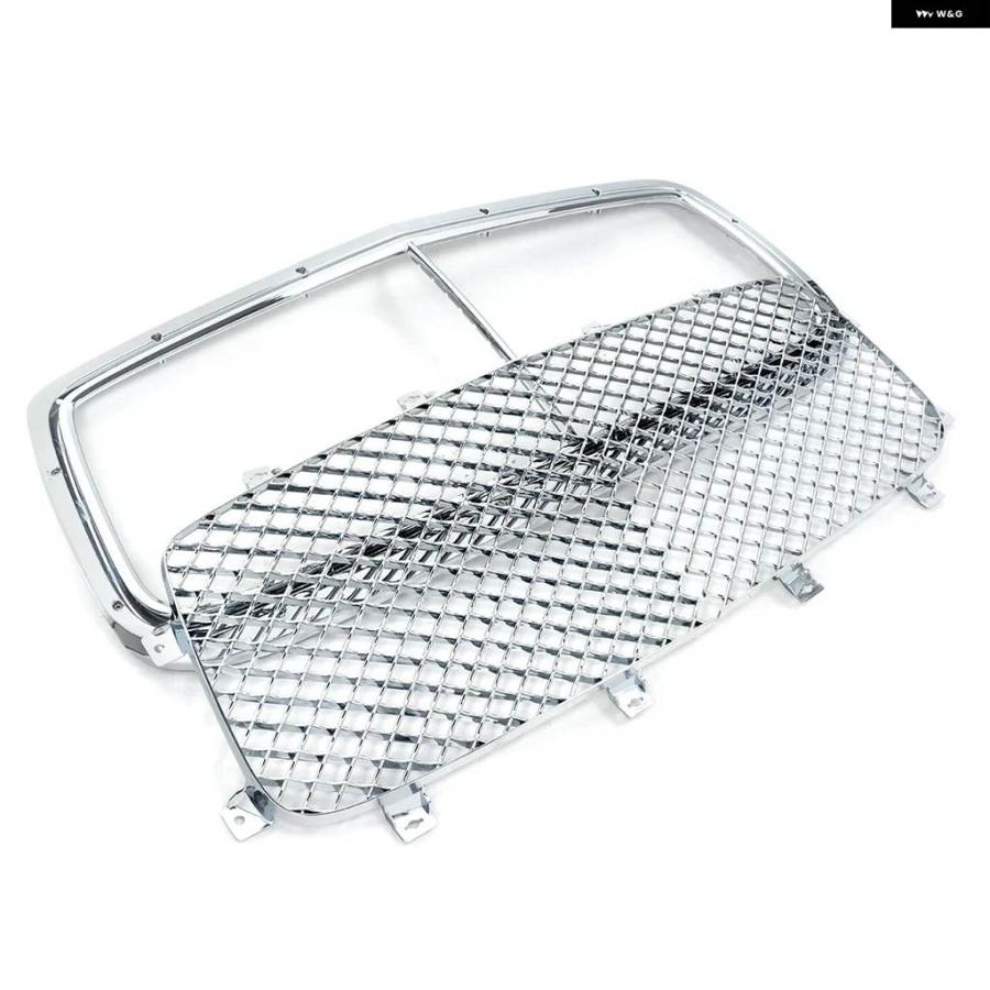 【並行輸入品】センター グリル ベントレー フライングスパー W12 V8 セダン 4ドア フロント バンパー アッパー グリル クローム 2013-2019 ハニカム グリル | ブランド登録なし | 05
