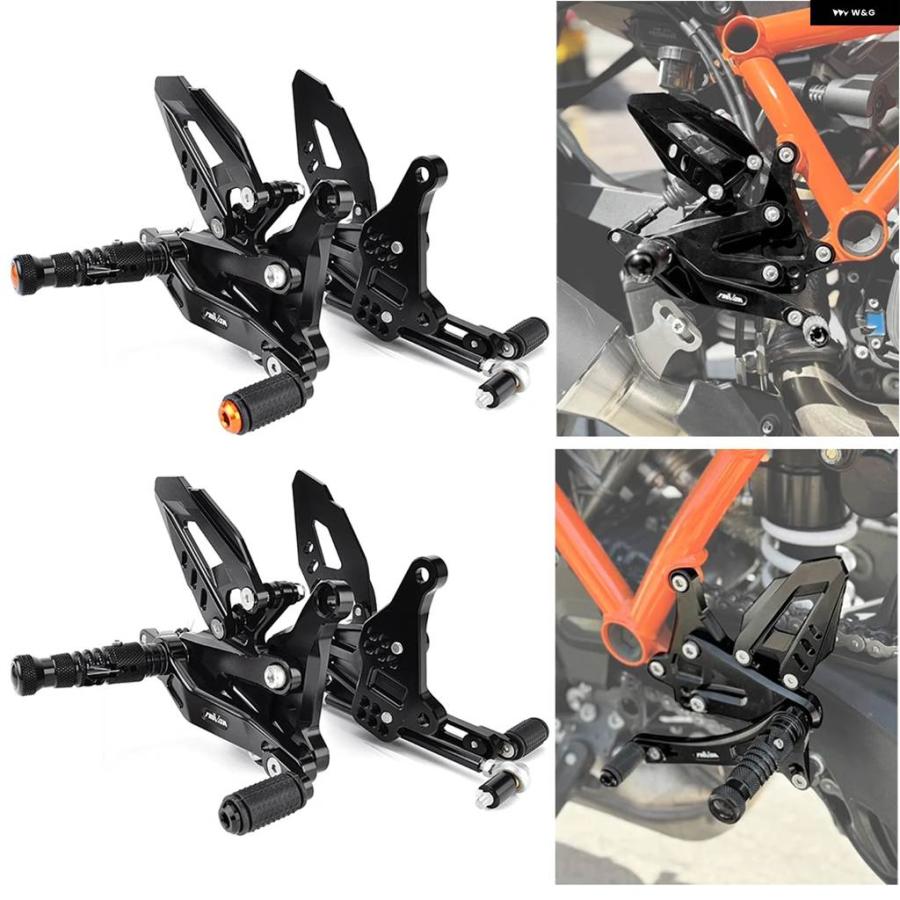 並行輸入品KTM 1290 スーパーデュークR GT 2020年モデル用 オートバイ フットレスト キット 調整式 リアセット - 24 リアセット