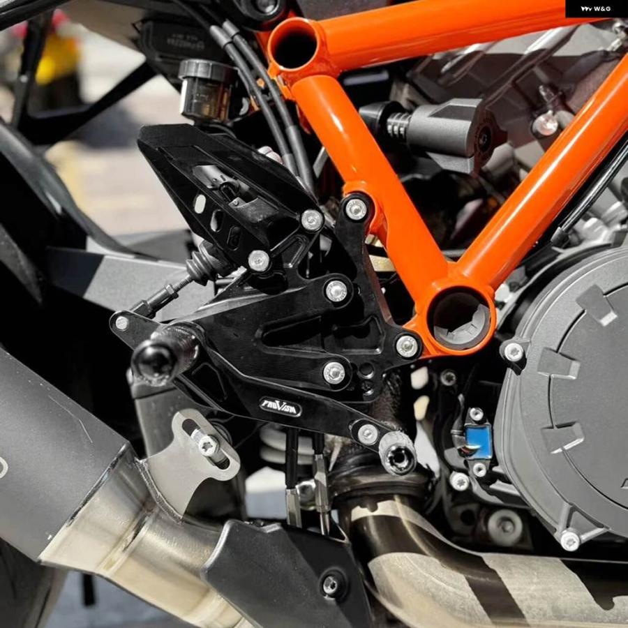 並行輸入品KTM 1290 スーパーデュークR GT 2020年モデル用 オートバイ フットレスト キット 調整式 リアセット - 24 リアセット