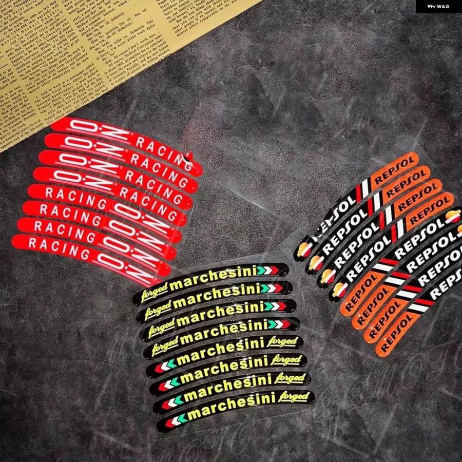 【並行輸入品】3Dジェル バイク ホイールハブ ステッカー デカール 反射リムストライプテープ レプソル ベネリ GSXR ドゥカティ マルケシーニ OZ | ブランド登録なし | 12