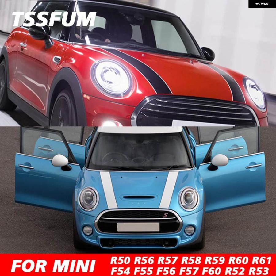 並行輸入品 車 エンジン フード ボンネット ステッカー ミニ クーパー S JCW R55 R56 R60 R61 F54 F55 F56 F60 カントリーマン ストライプ | ブランド登録なし