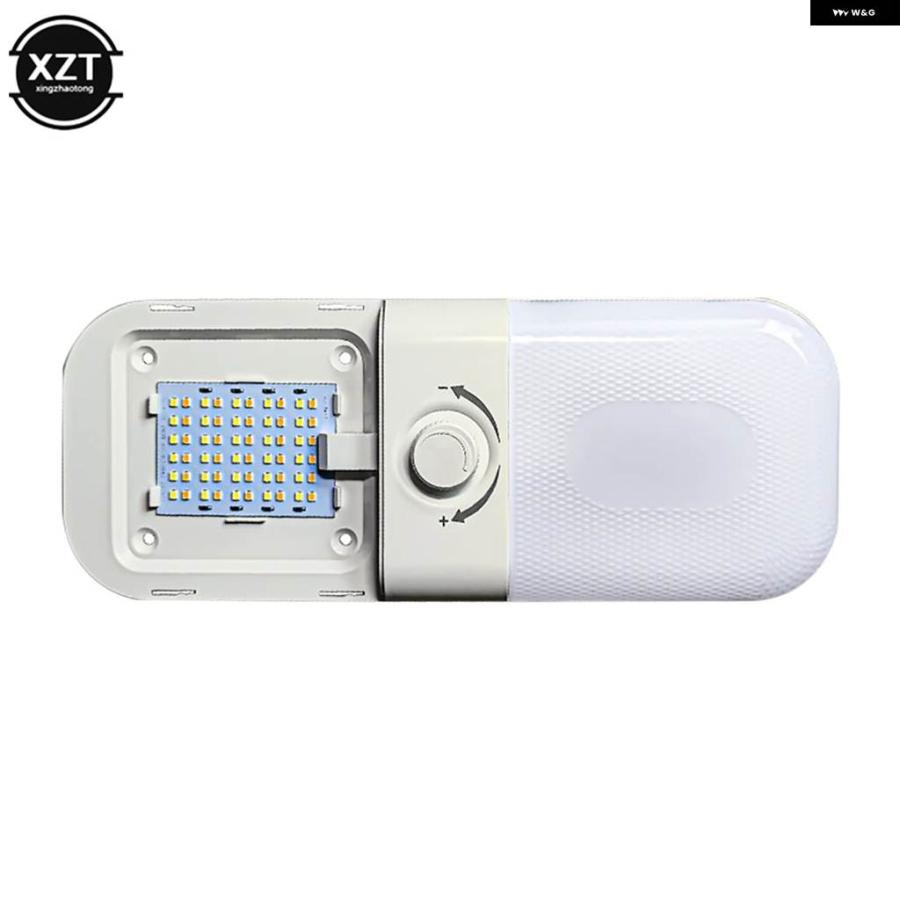 並行輸入品 12/24V 120LED ハイライト RV 読書灯 スイッチ キャブ天井ドームライト 3色可変温度調光可能 キャビンインテ リアランプ | ブランド登録なし | 06