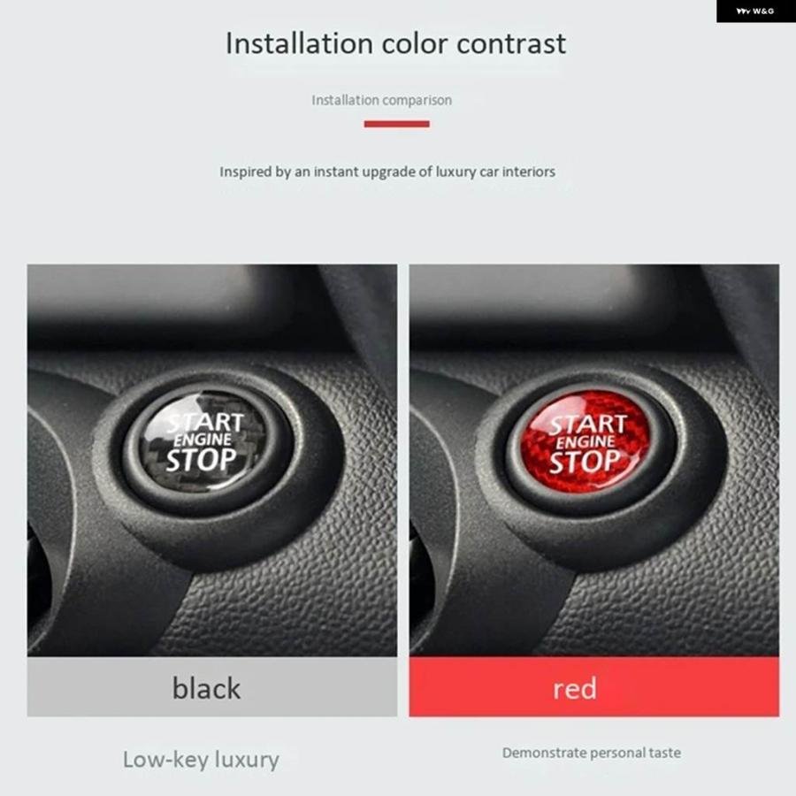 並行輸入品 カーボン エンジン スタート ストップ ボタン インテリア トリム カバー ステッカー MINI COOPER R55 R56 R57 R58 R59 R60 R61 | ブランド登録なし | 03