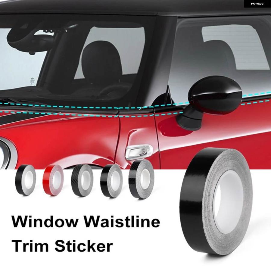 並行輸入品 ウィンドウ トリム ビニールフィルム ドアウエストライン DIY ステッカー デコレーション ブラックライン ミニ クーパー R53 R5 | ブランド登録なし