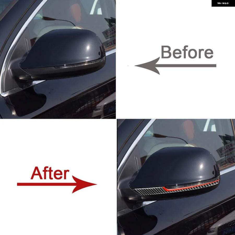 並行輸入品 外装 カーボン バックミラー アンチラブストリップ トリム アウディ Q5 8R Q7 ステッカー | ブランド登録なし | 02