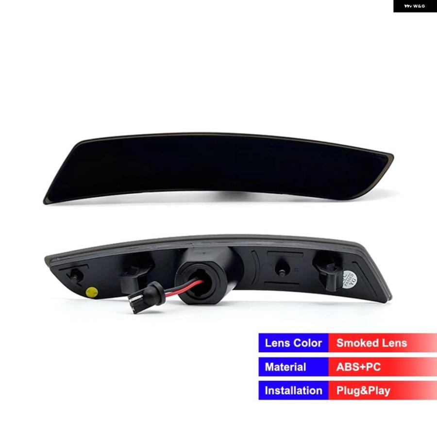 並行輸入品 キャデラック CTS 2014-2020 ATS 2015-2020 スモークレンズ LED サイドマーカー リフレクター ランプ アンバー | ブランド登録なし | 01