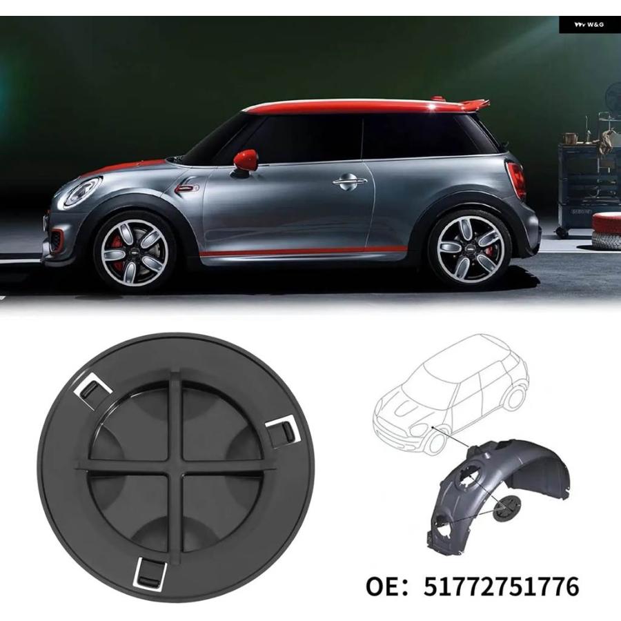 並行輸入品 フロントホイールアーチ ヘッドライト アクセスカバー BMW MINI R60 R56 F56 R55 F55 マッドガード カバー フェンダーライニン | ブランド登録なし | 06