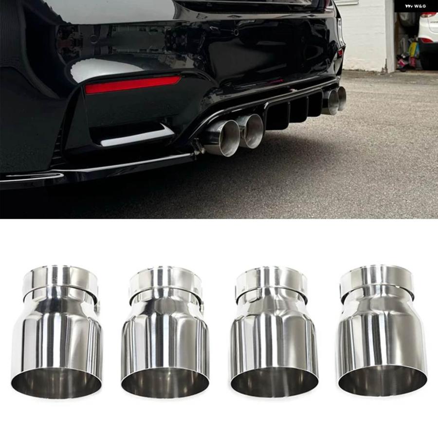 ブランド登録なし - 並行輸入品 BMW F87 M2 F80 M3 F82 F83 M4用 エキゾーストチップ 4個ダイレクトエキゾーストチップ 尻っ方 配管 ノズル