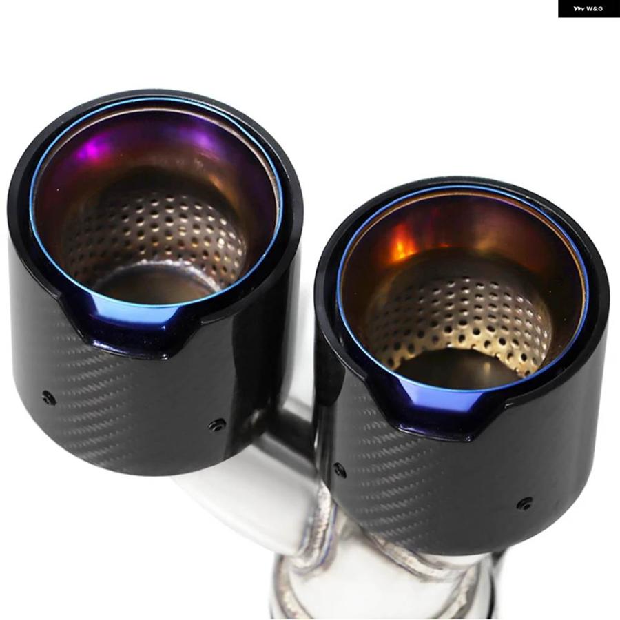 並行輸入品 クアッドエキゾーストチップ サテンレス マフラーチップ Hシェイプ テール パイプ BMW G30 G31 525I 528I 530I 2018+_13