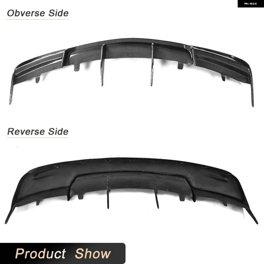 並行輸入品 カーボン リア バンパー ディフューザー リップ スポイラー テスラ モデル S セダン 4ドア 2012-2015 FRP カー リア_7