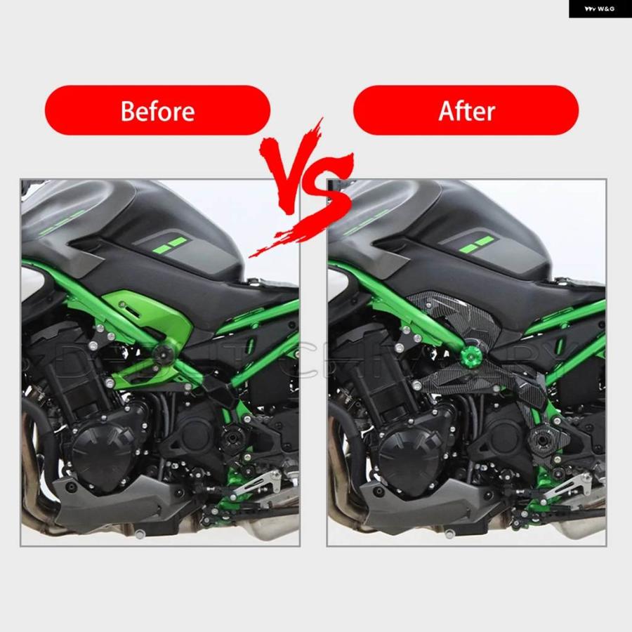 並行輸入品 カワサキ Z900 Z-900 Z900 SE 2025- オートバイ エンジン フロントサイド トリム フレーム ボディカバー フェアリン