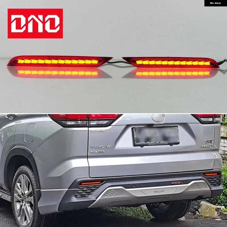 並行輸入品 トヨタ イノーバ 2022 - 23 LED 12V リア バンパー ランプ フォグランプ ブレーキ ウィンカー リフレクター インジケーター テールライト | ブランド登録なし