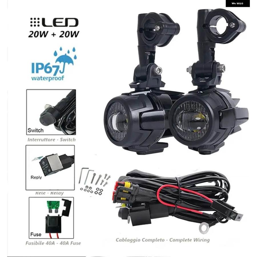 並行輸入品 オートバイ フォグランプ LED ランプスイッチ ドゥカティ マルチストラーダ 1200 ホンダ CRF1000L LED 補助組立 ドライビングラ