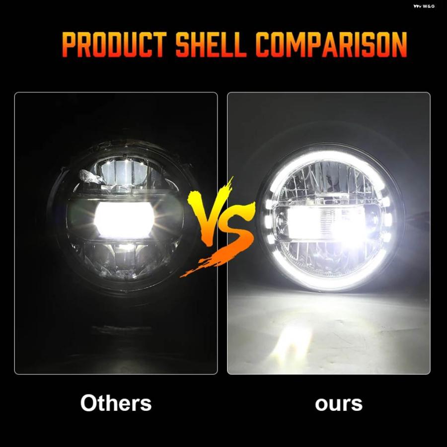 並行輸入品 オートバイ ヘッドライト 7インチプロジェクション ヘッドライト LED ライト バイク ハーレー ツーリングロッド ファットボーイ_8