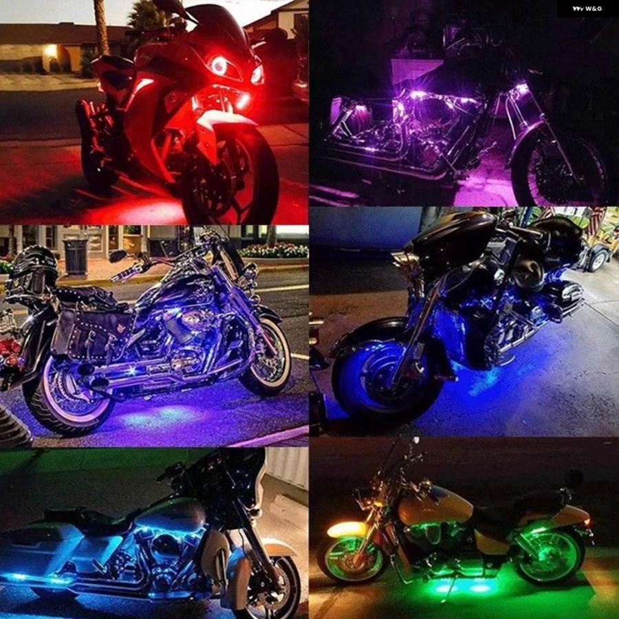 並行輸入品 LED バイク用 装飾アンビエントライトストリップ 防水