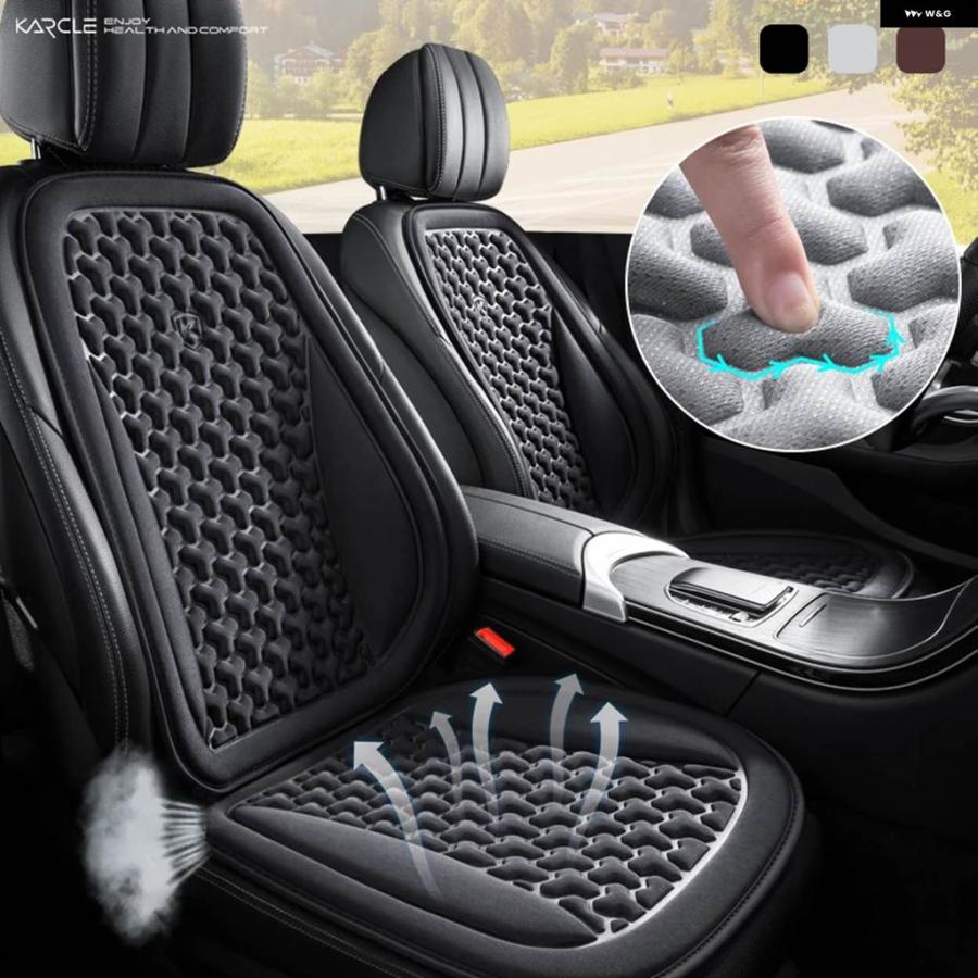 並行輸入品 カーシートカバー 3D 通気性 ソフト カーシートクッション 凸型デザイン シートプロテクターパッド 防汗チェアマット | ブランド登録なし