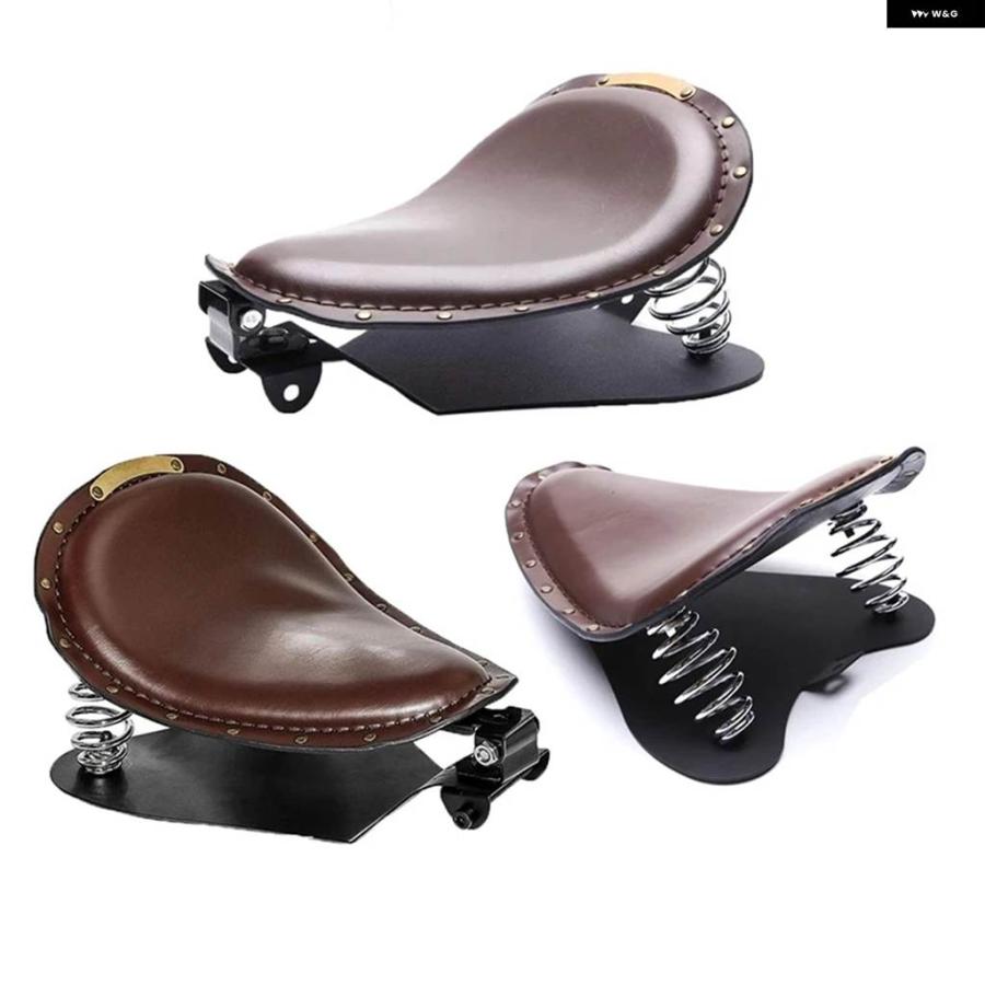 並行輸入品 レトロレザー バイク ソロシート チョッパー サドル
