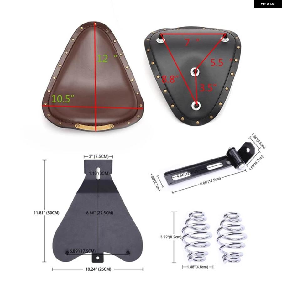 並行輸入品 レトロレザー バイク ソロシート チョッパー サドル