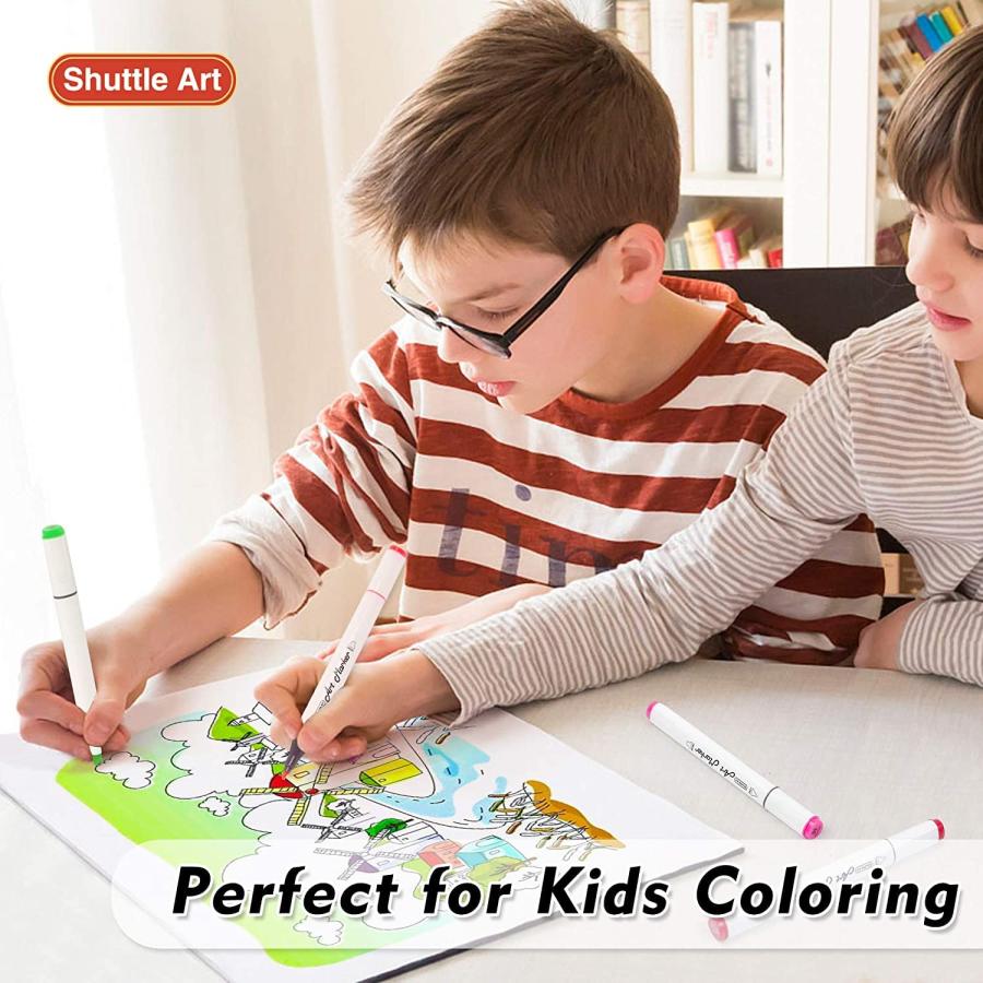 マーカーペン 80色セット POPイラスト アルコール 蛍光 サインペン ツインマーカー 太字 細字 イラスト 誕生日 プレゼント | ブランド登録なし | 09