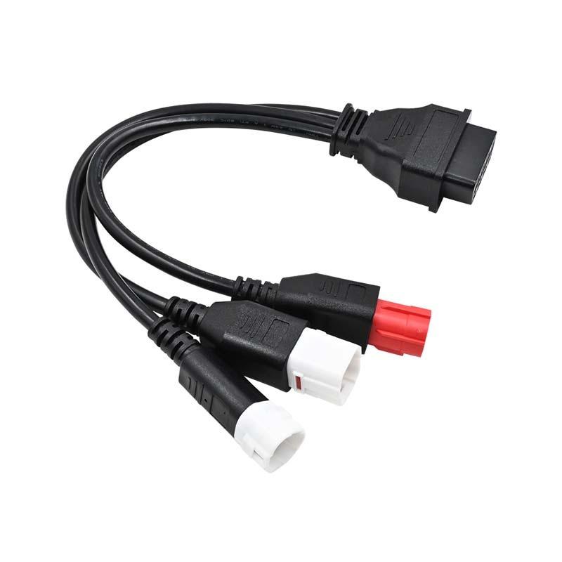 バイク オートバイ OBD2 診断スキャナー アダプターケーブル 3IN1 3/4