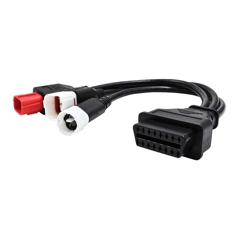 バイク オートバイ OBD2 診断スキャナー アダプターケーブル 3IN1 3/4