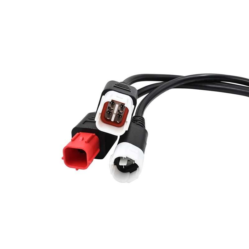 バイク オートバイ OBD2 診断スキャナー アダプターケーブル 3IN1 3/4