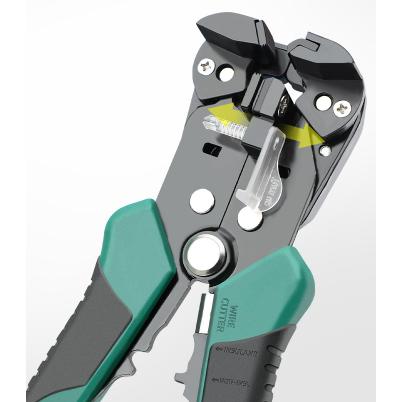 多機能 圧着ペンチ 工具 配線剥き 被覆剥き切断 マルチ ワイヤーストリッパー クランプ カッター 車 バイク DIY 緑 | ブランド登録なし | 02