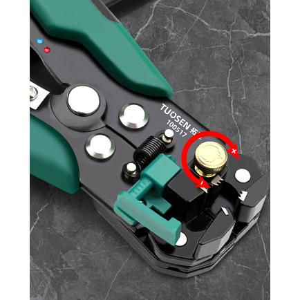多機能 圧着ペンチ 工具 配線剥き 被覆剥き切断 マルチ ワイヤーストリッパー クランプ カッター 車 バイク DIY 緑 | ブランド登録なし | 03