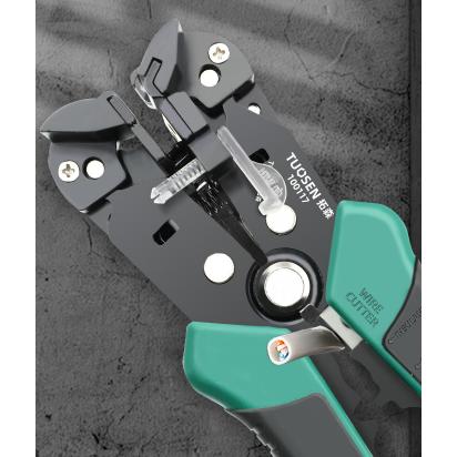 多機能 圧着ペンチ 工具 配線剥き 被覆剥き切断 マルチ ワイヤーストリッパー クランプ カッター 車 バイク DIY 緑 | ブランド登録なし | 05