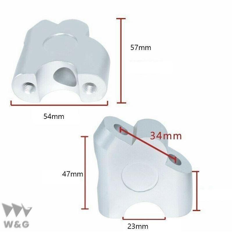 汎用 バイク オートバイ ハンドルバーライザー クランプ マウントアダプター 30mmUP CNCアルミニウム 22mmバー適用 | ブランド登録なし | 13