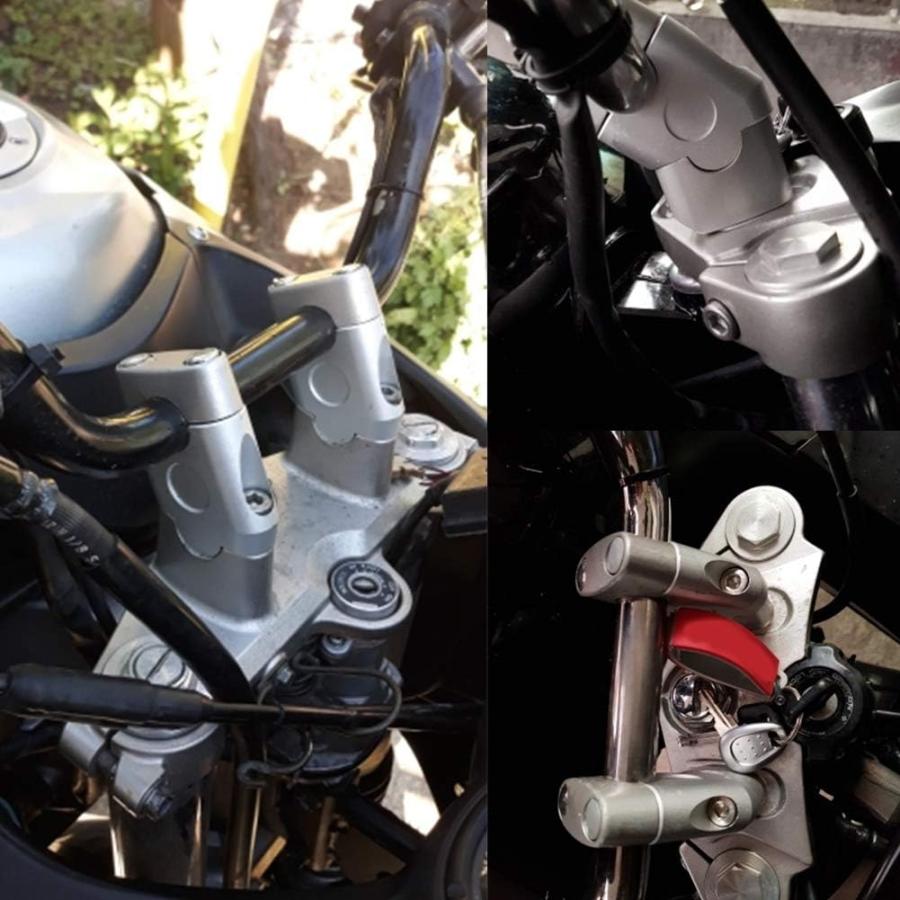 汎用 バイク オートバイ ハンドルバーライザー クランプ マウントアダプター 30mmUP CNCアルミニウム 22mmバー適用 | ブランド登録なし | 02