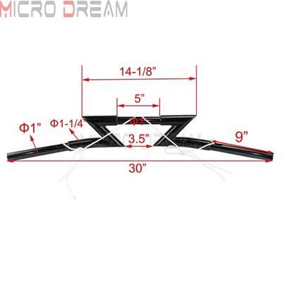 カフェレーサー1 インチZバーハンドルハーレー カスタムスクランソフテイルダイナXL 48スポーツスター汎用 25MMハンドルZバー バイクパーツ｜ectmmstore｜04