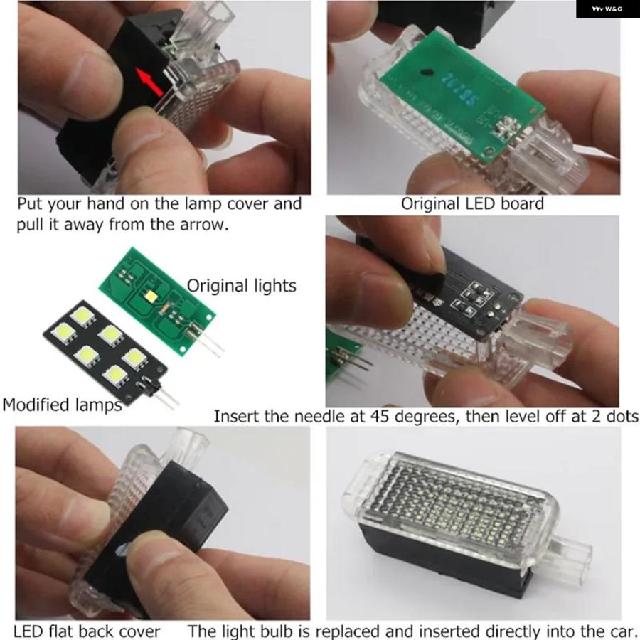 並行輸入品 フォルクスワーゲン アウディ サギタール 12モデル CC 12V CANBUS  LED 車内フットウェルライト A4 S4 B8 A5 A6L Q5 Q7用 5個 | ブランド登録なし | 04