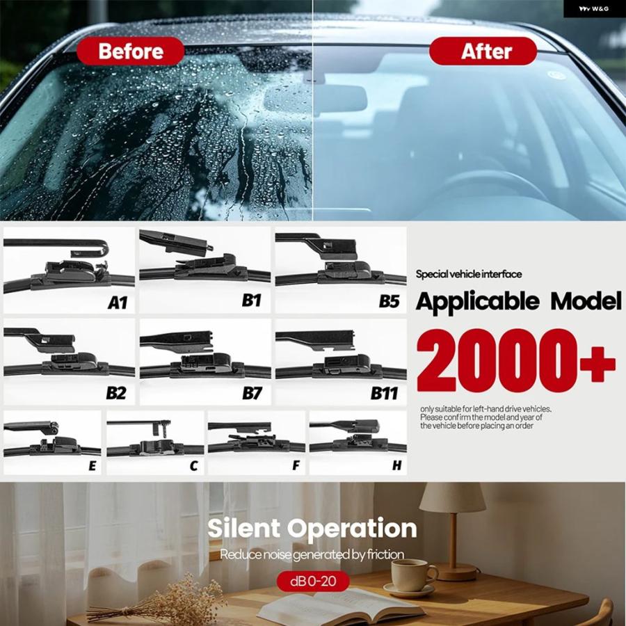 並行輸入品 フィアット ムルティプラ フロント ワイパー 静音で フロントガラス ブレード 2007 - 08 2009 2個セット 2006-2010 | ブランド登録なし | 03