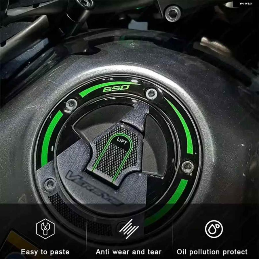 並行輸入品 VERSYS 650 2017 2021 アクセサリー タンク パッド サイドタンク ステッカー 3Dエポキシ樹脂 ステッカーセットの画像