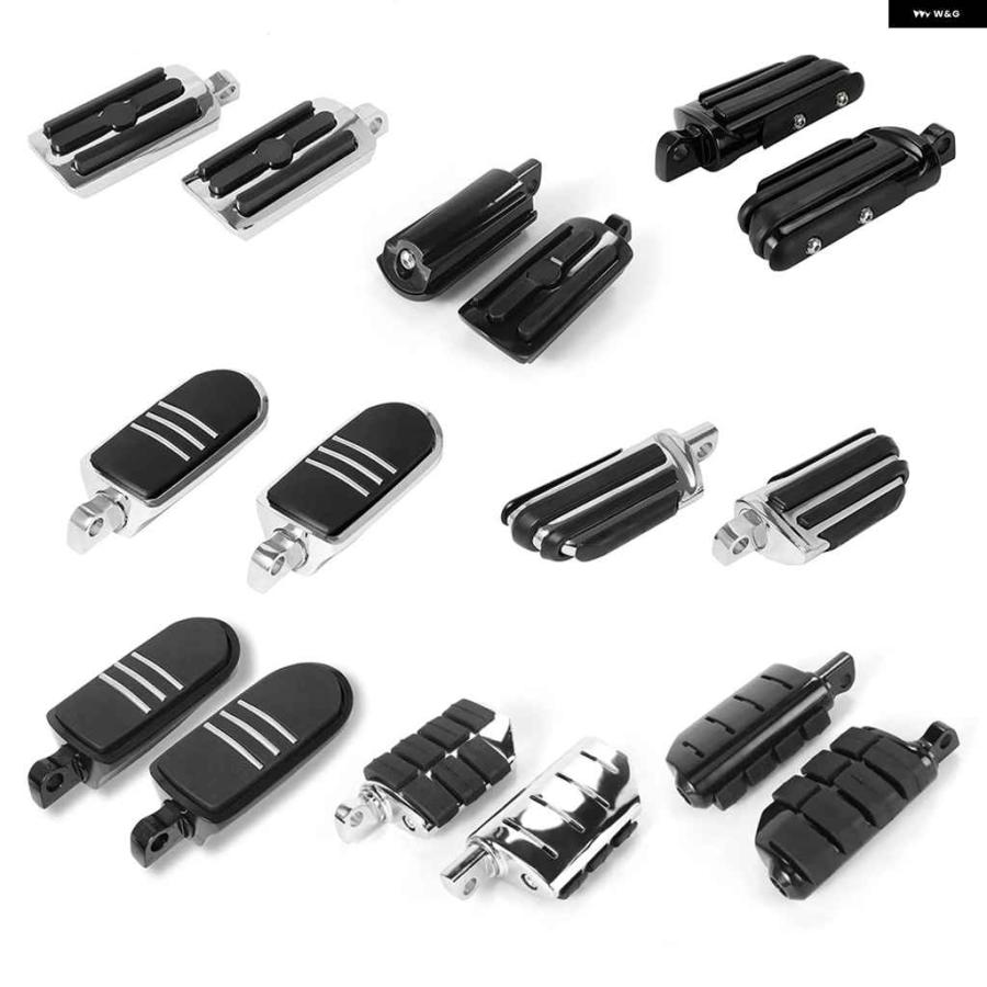 並行輸入品 オートバイ バイク 汎用 フットペグ 10MM穴 フロント/リア フットレスト ペダル オス マウント ハーレー スポーツスター XL883 ツーリング FLの画像