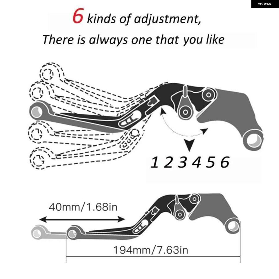 並行輸入品 CFMOTO XO PAPIO XO-1 XO-2 XO 125 PAPIO 125 全年式 オートバイ バイク アクセサリー CNC 調整可能 伸縮式 折りたたみ レバーの画像