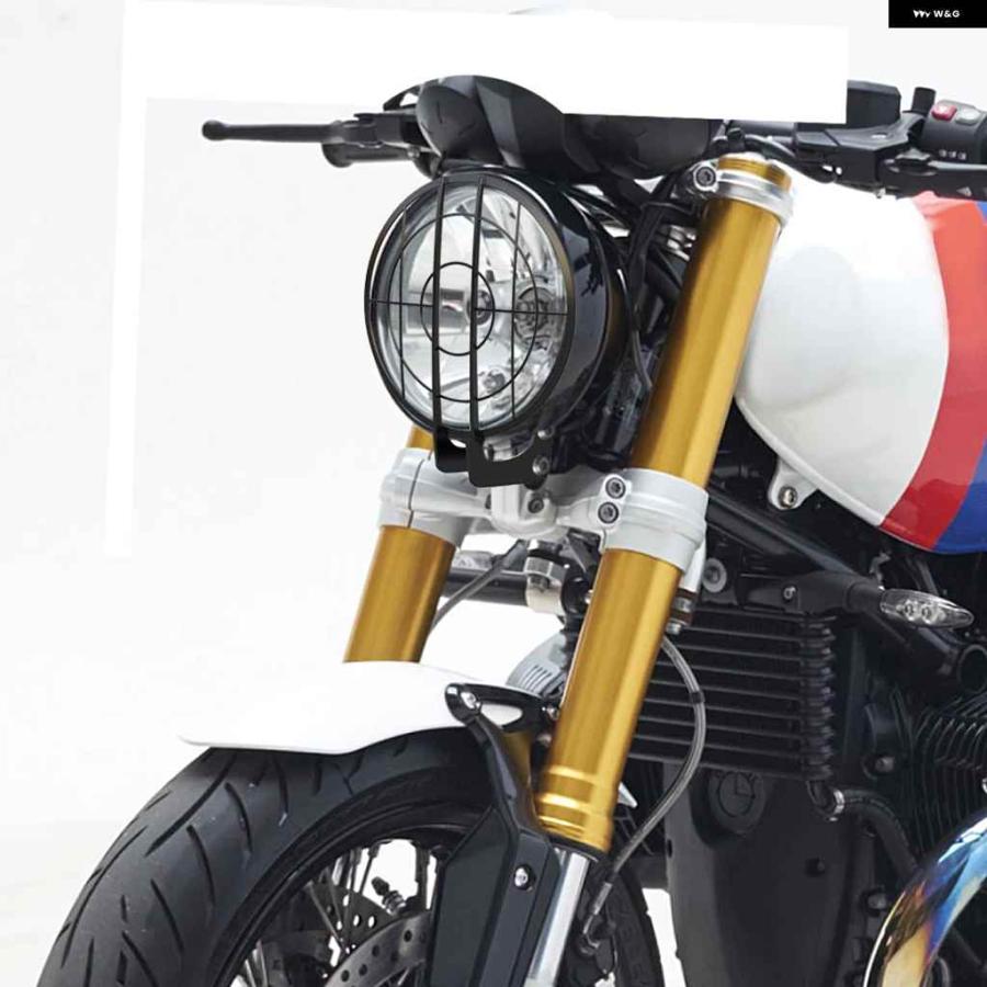 並行輸入品 R1200 R NINE T アルミ ヘッドライト プロテクター グリル ガード カバー プロテクション BMW RNINE-T/R1200 2014-2021-23の画像