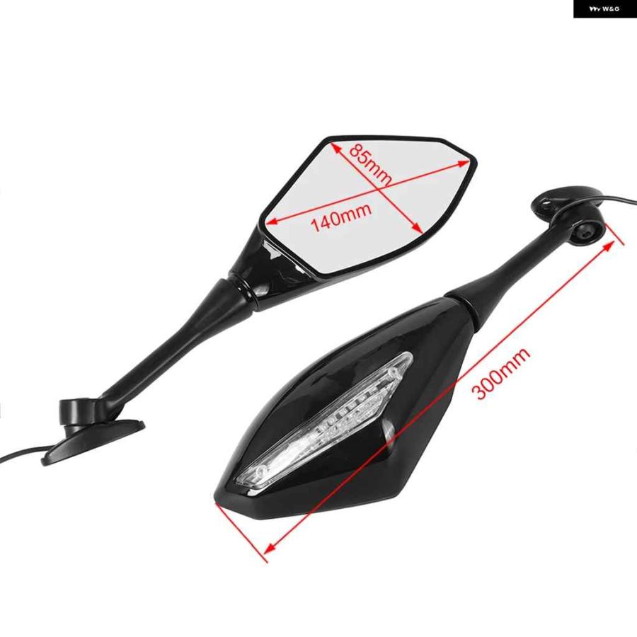 並行輸入品 オートバイ バイク LED ウィンカー リアビュー スポーツ ミラー ホンダ CBR 600 900 1000 RR CBR300R CBR500R CBR250Rの画像
