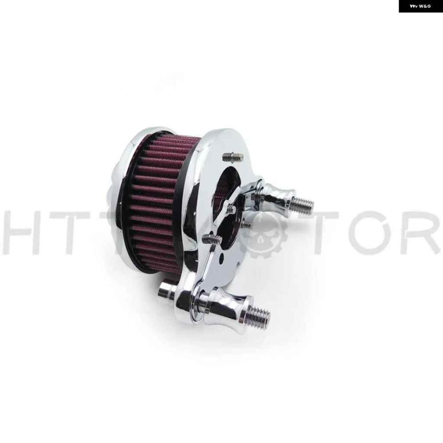 並行輸入品 エアクリーナー インテーク フィルター システム ハーレー スポーツスター XL883 XL1200 1988-2015 クローム パーツの画像