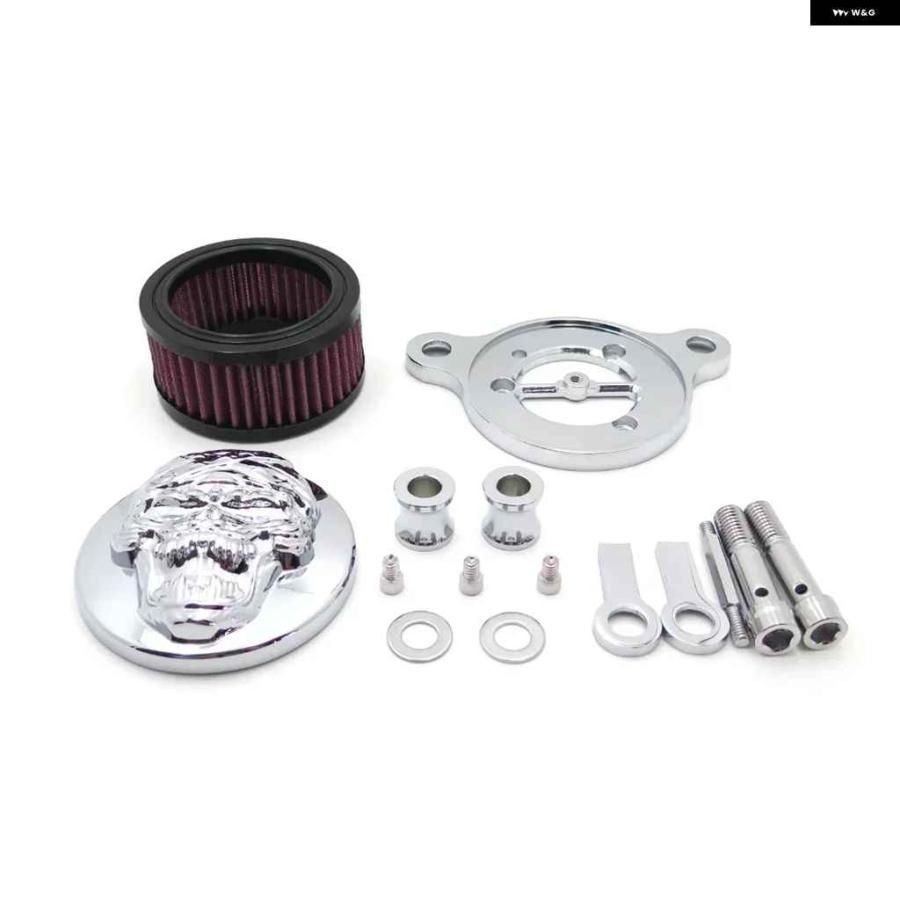 並行輸入品 スカル エアクリーナー インテーク フィルター システム キット ハーレー スポーツスター XL883 XL1200 1988-2015の画像