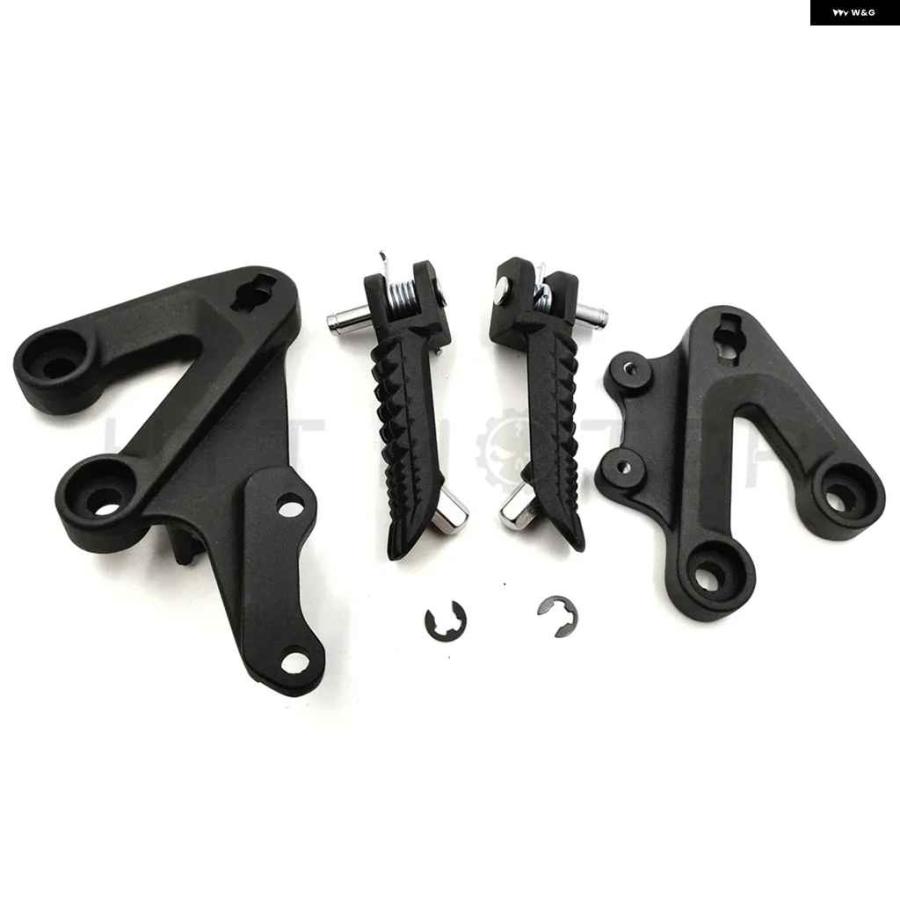 並行輸入品 フットペグ フットレスト ブラケットセット フロント スズキ GSXR1000 2003-2004 GSX-R 1000 シルバー オートバイ バイク 部品の画像