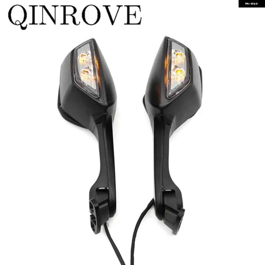並行輸入品 LED ウィンカーライト 付き バックミラー サイドミラー ヤマハ R3 R6 R25 ホンダ R 300R 500R 600RRの画像