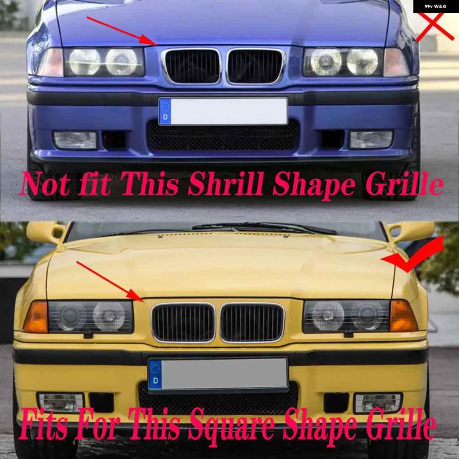 並行輸入品 フロントフード バンパー キドニー グリル クローム 1ペア BMW 3シリーズ E36 セダン クーペ ツーリング 1990-1996 51138122237 51138122238_3