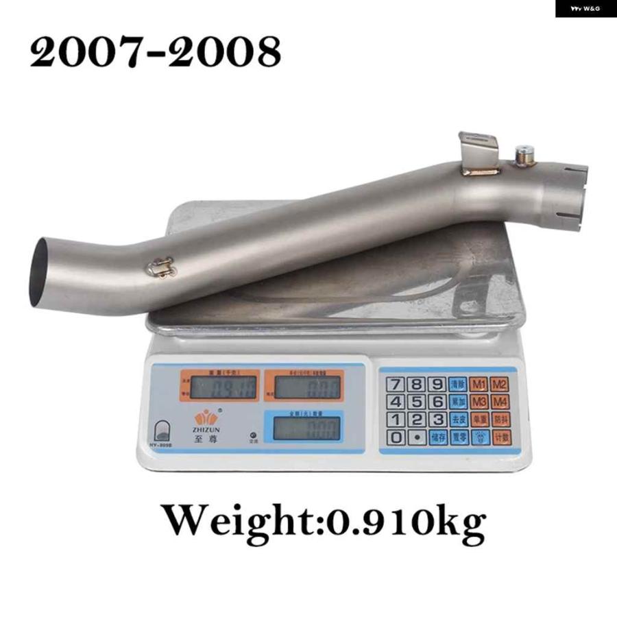 並行輸入品 スリップオン スズキ GSXR1000 GSXR 1000 K8 K9 L1 2007 - 2011 オートバイ バイク 排気 システム ミドルリンク パイプ 接続 60MM マフラーの画像