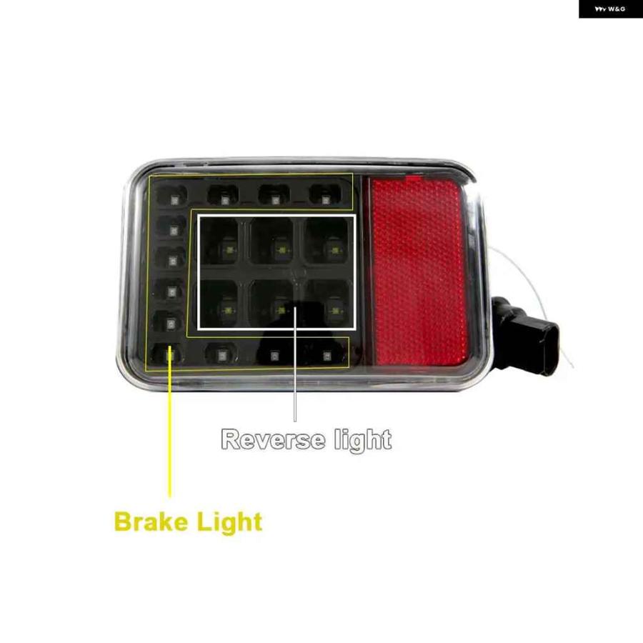 並行輸入品 ペア LED リア バンパー フォグ パーキング リバース ブレーキ ライト ランプ ラングラー JK JLの画像