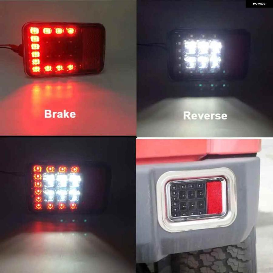 並行輸入品 ペア LED リア バンパー フォグ パーキング リバース ブレーキ ライト ランプ ラングラー JK JLの画像