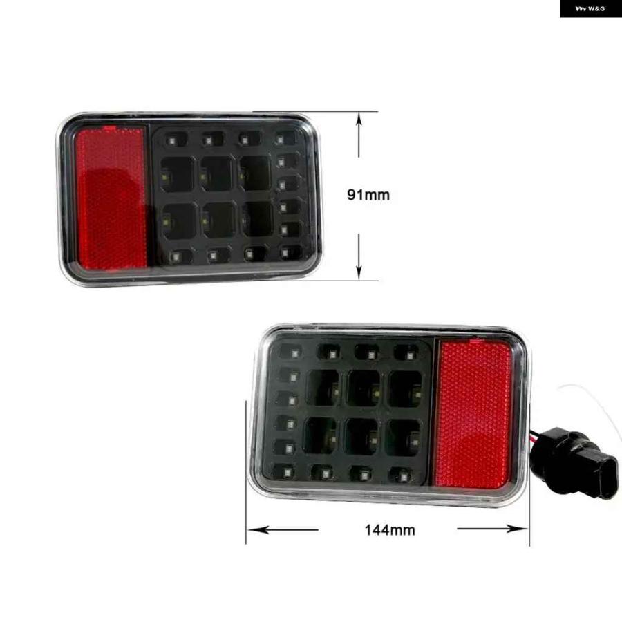 並行輸入品 ペア LED リア バンパー フォグ パーキング リバース ブレーキ ライト ランプ ラングラー JK JLの画像
