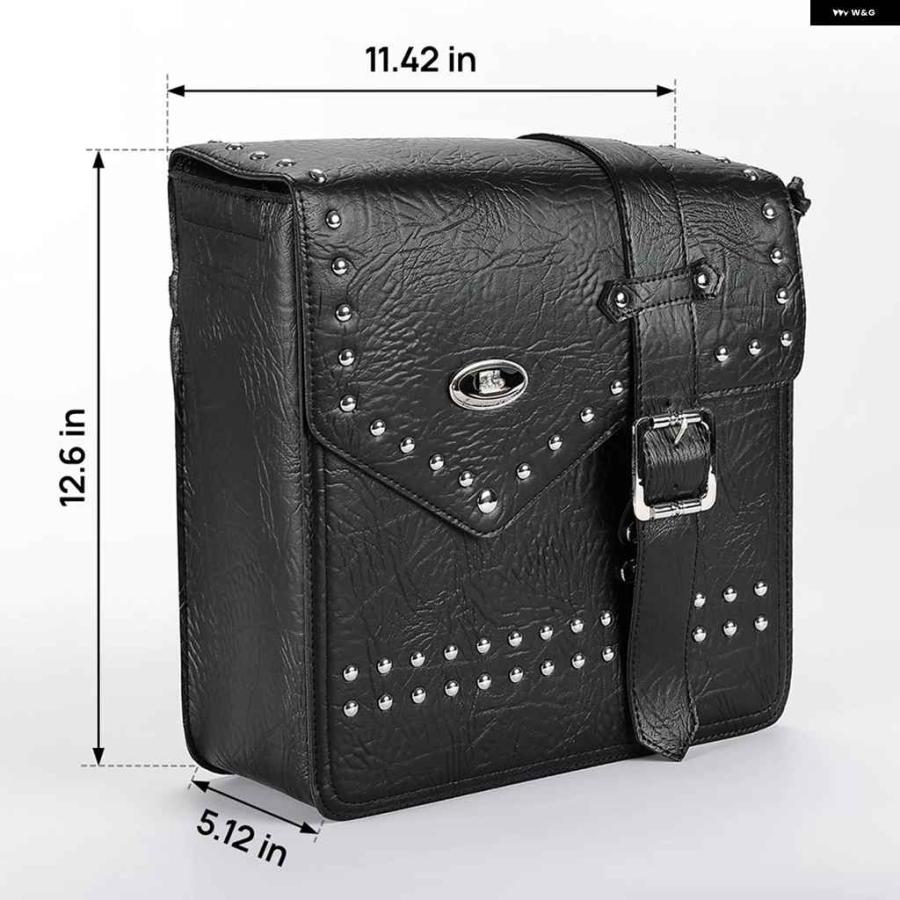 並行輸入品 スイングアーム バッグ 12L ソロ ツールバッグ レトロレザー 防水 サイドバッグ ソフテイル モデル アクセサリーの画像
